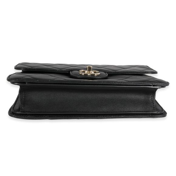 Chanel Black Quilted Lambskin Coco Lady Top Handle Flap Bag - Picture 5 of 8